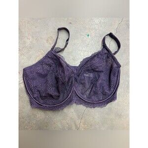 Adore Me Deep Purple Lace Underwire Bra